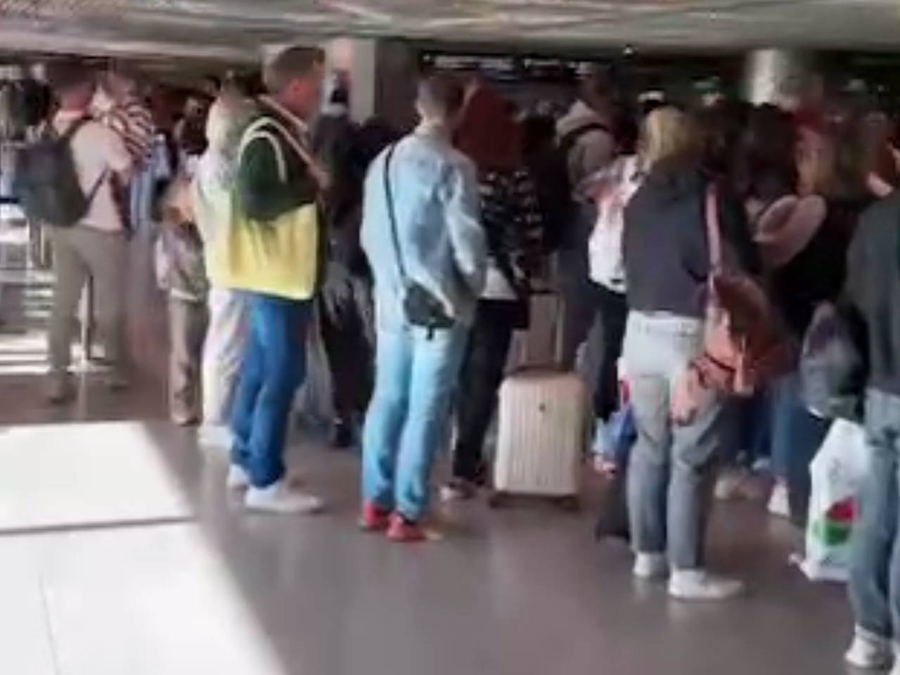 Огромные очереди на паспортном контроле во Внуково попали на видео