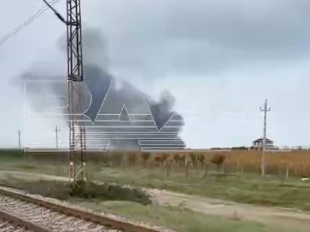 Появилось видео с места крушения вертолета с туристами в Дагестане