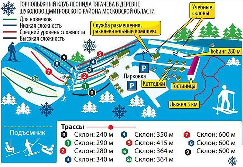 Тягачева горнолыжный клуб 2025: трассы, цены, склоны, сезон