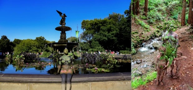 В единении с природой: художница вписывает людей в живописные пейзажи с помощью боди-арта В единении с природой: художница вписывает людей в живописные пейзажи с помощью боди-арта