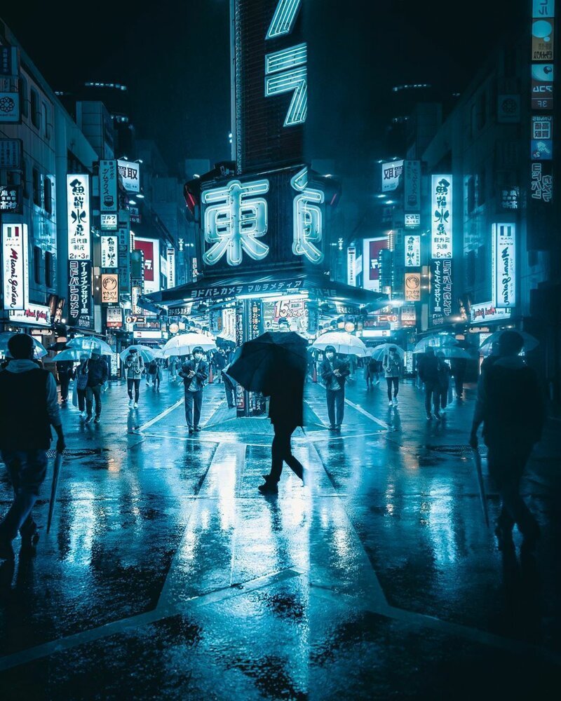 Ночь и день: потрясающие городские пейзажи из Японии Ночь и день: потрясающие городские пейзажи из Японии