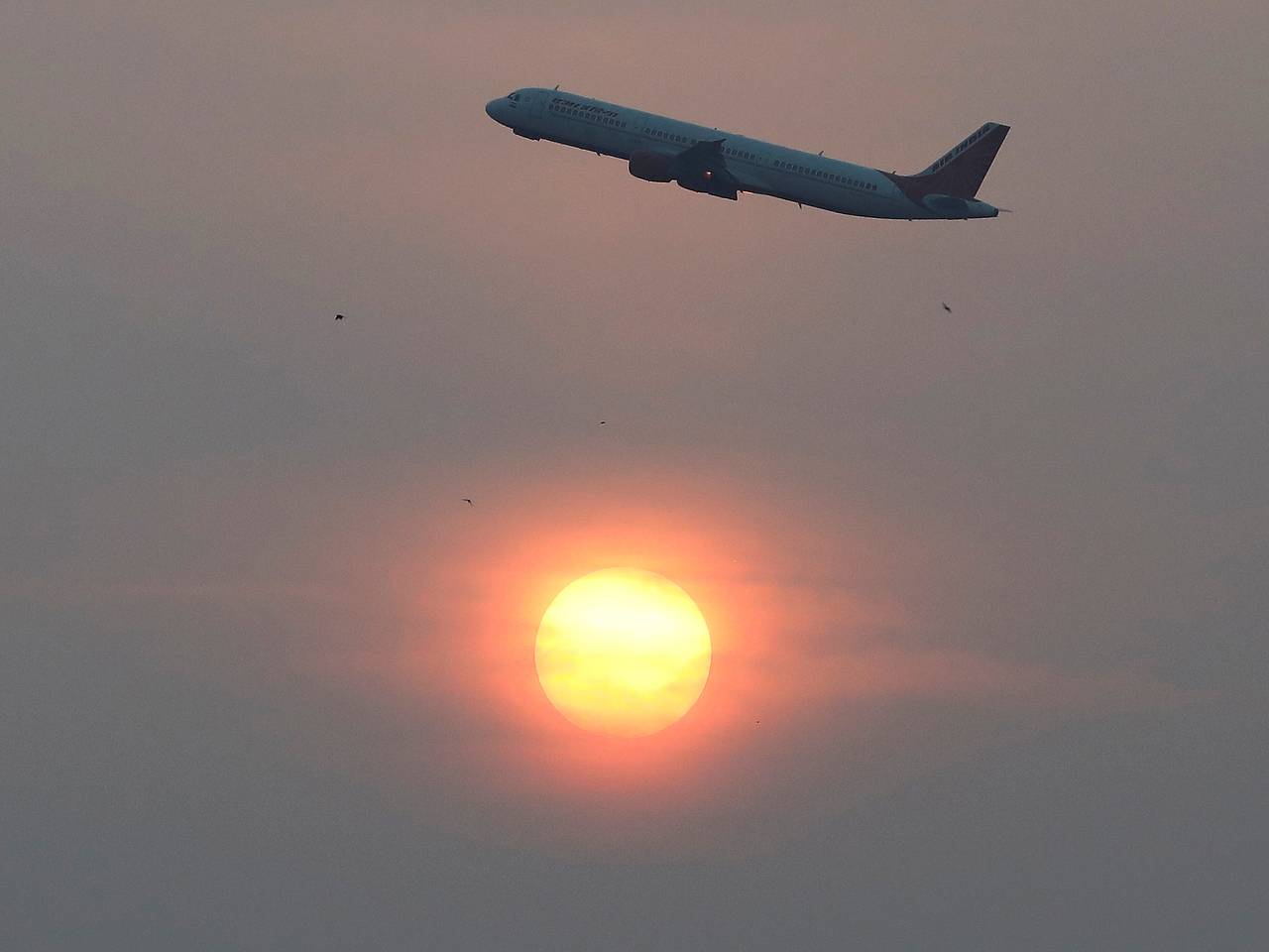 Застрявший в двигателе пассажирского самолета контейнер попал на видео