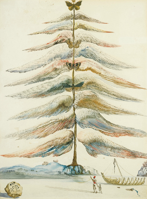 Рождественские открытки Сальвадора Дали &mdash; праздничное настроение от гения сюрреализма