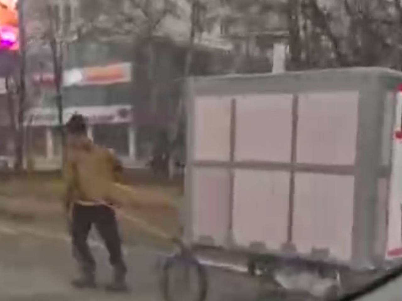 Россиянин решил отправиться пешком в Бразилию с самодельной 300-килограммовой повозкой