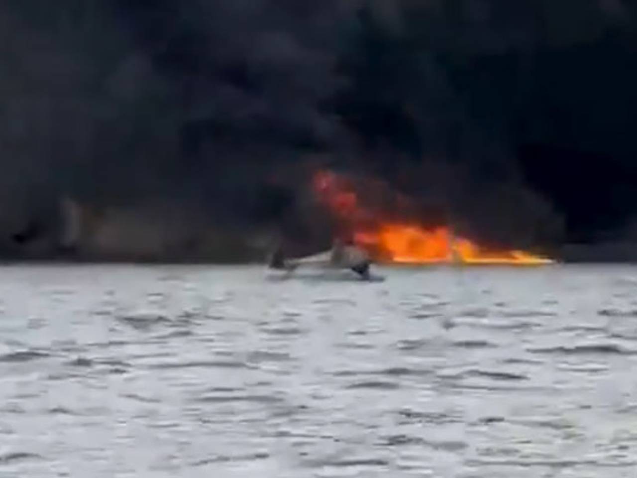 Самолет с 11 пассажирами загорелся после аварийной посадки в США и попал на видео